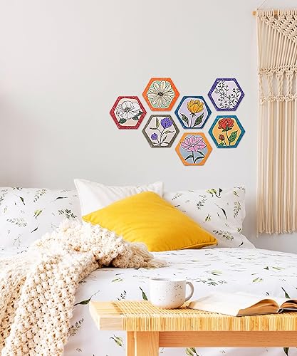 Miniatura 3 de Pintoo Rompecabezas de azulejos de pared, juego de rompecabezas retro y moderno, serie jardín, siete de 56 piezas de azulejos de pared crean