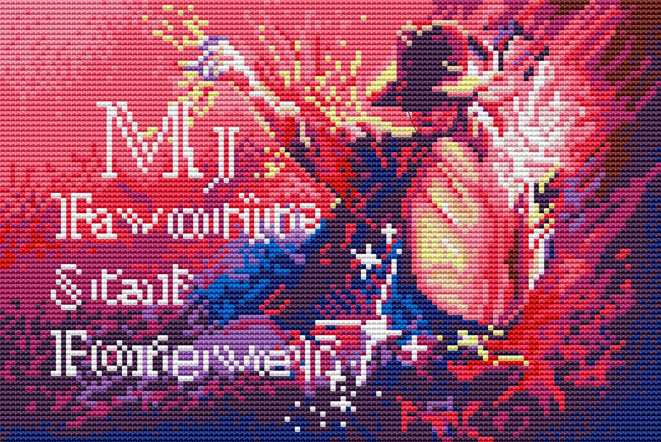 ROSTITCH Cross Stitch Kit, 11-Count Pre-Printed Pattern, Dance Star Design, Adult Beginner Embroidery Set