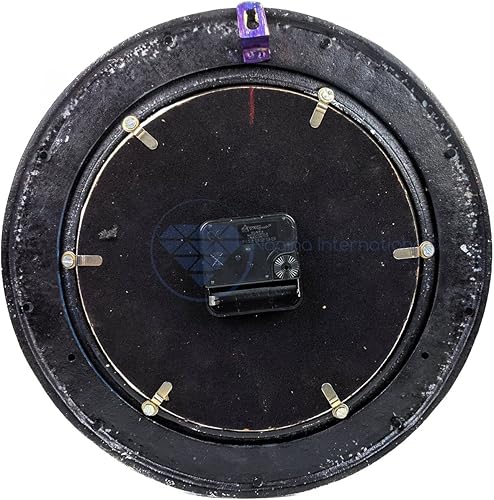 Miniatura 4 de Nagina International Ojo de buey náutico de color azul de aluminio Decoración de pared marítima (17 pulgadas, reloj)