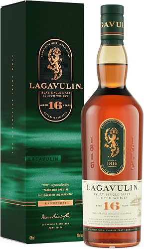 Lagavulin 16 Year Old Islay Single Malt Scotch Whisky | 43% vol | 70cl | Smoky & Intense | Peat-Rich | Sweet & Salty Single Malt | Aged in Oak Casks | Perfect for Whisky Lovers | with Gift Box - 2