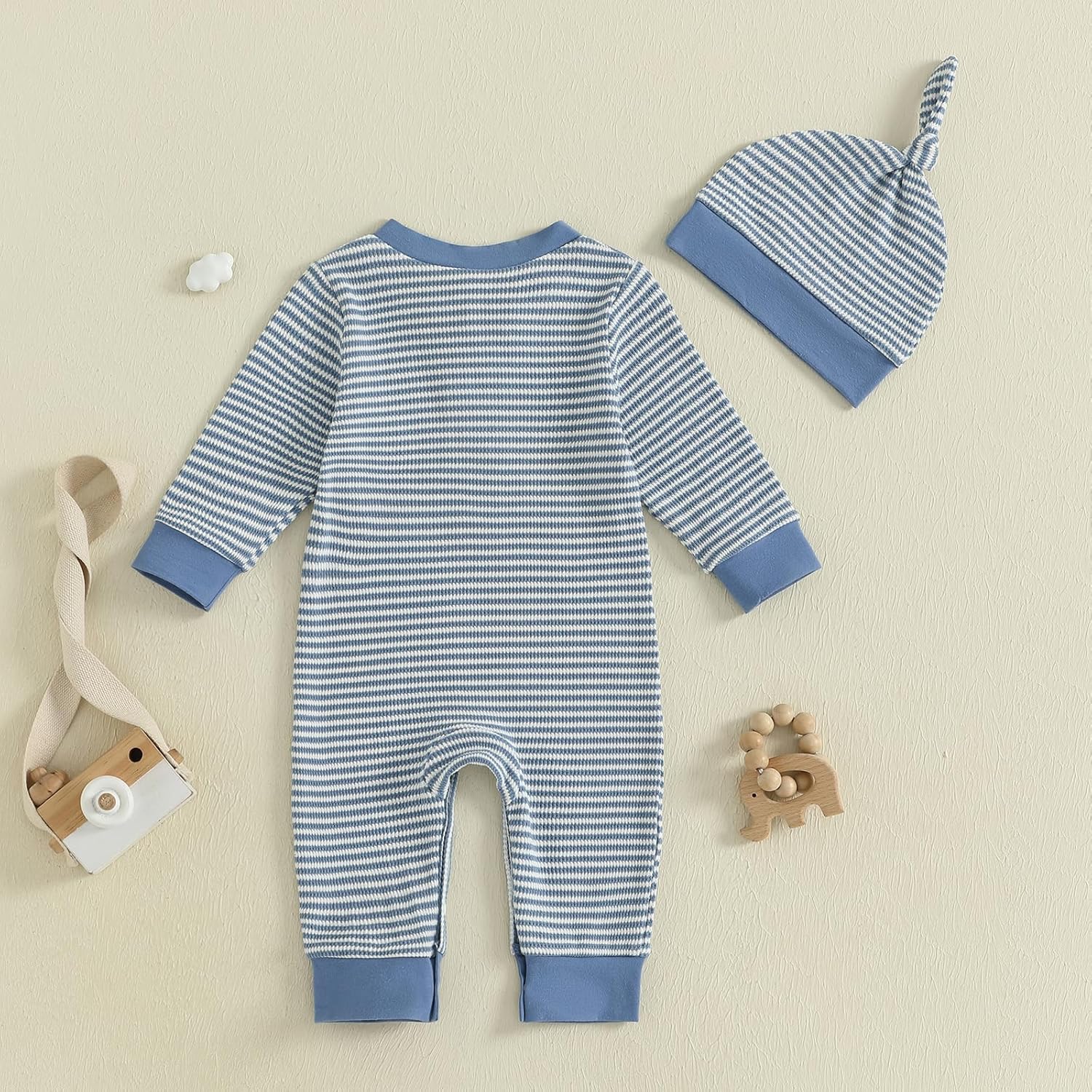 Kuriozud Newborn Infant Unisex Baby Boy Girl Clothes Button Romper Jumpsuit Basic One Piece Outfits - Image 4