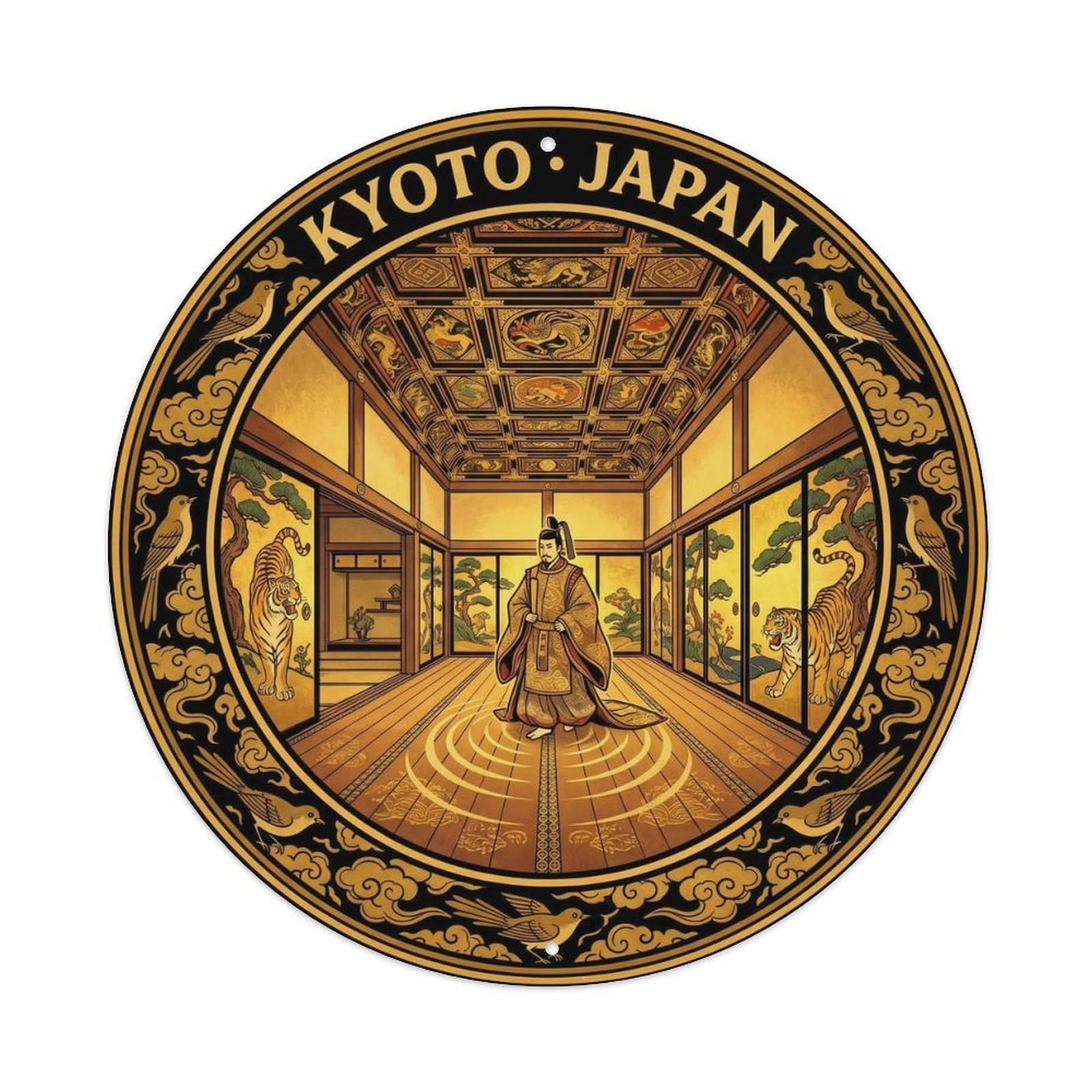 Kyoto Nijo Castle Nightingale Floor Cultural Travel Metal Tin Sign