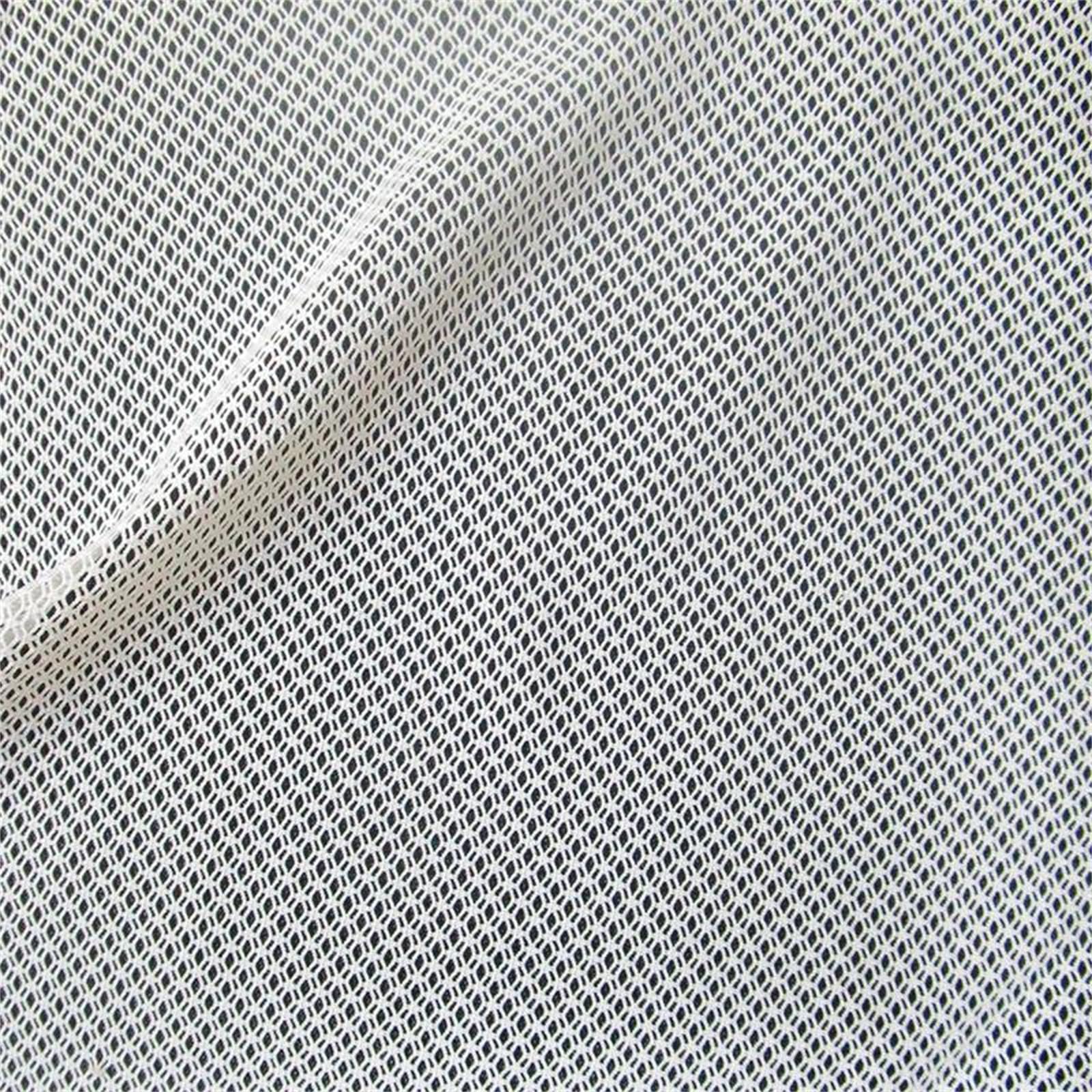 1 Yard 140Cm Larghezza 4-Way Stretch Spandex Poliestere Tessuto di Maglia Morbido Trasparente Scava Fuori Rete for Lingerie Biancheria Intima Cucito(Cream)