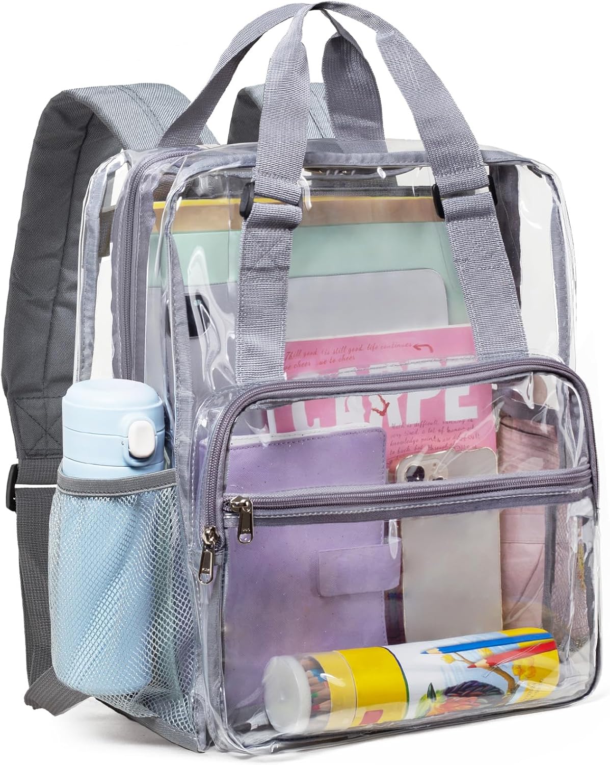 Vorspack Clear Backpack Heavy Duty Clear Book Bag with