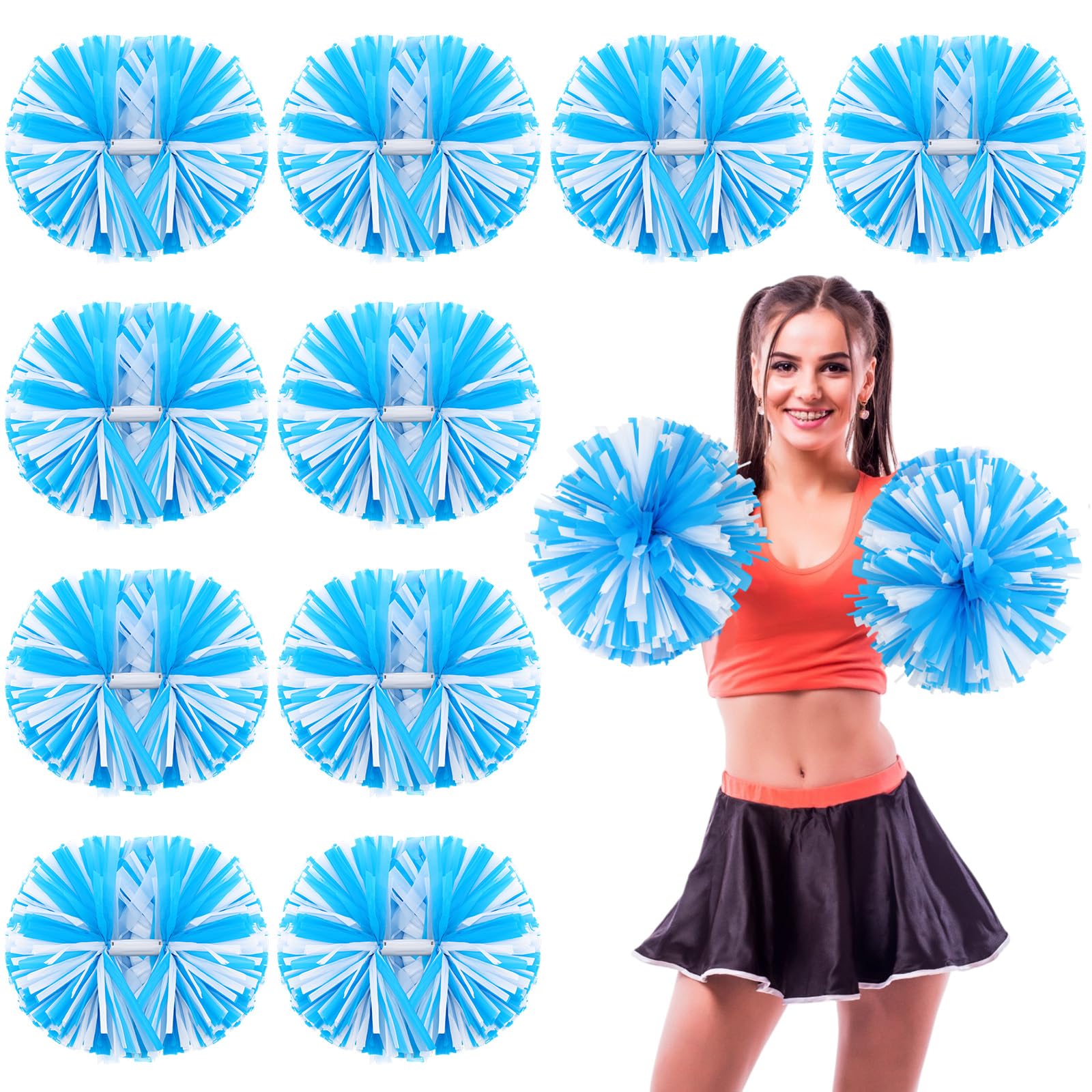 DAYONG Cheerleading Pom Poms, Metallic Foil Cheerleader Pompoms With - View #9