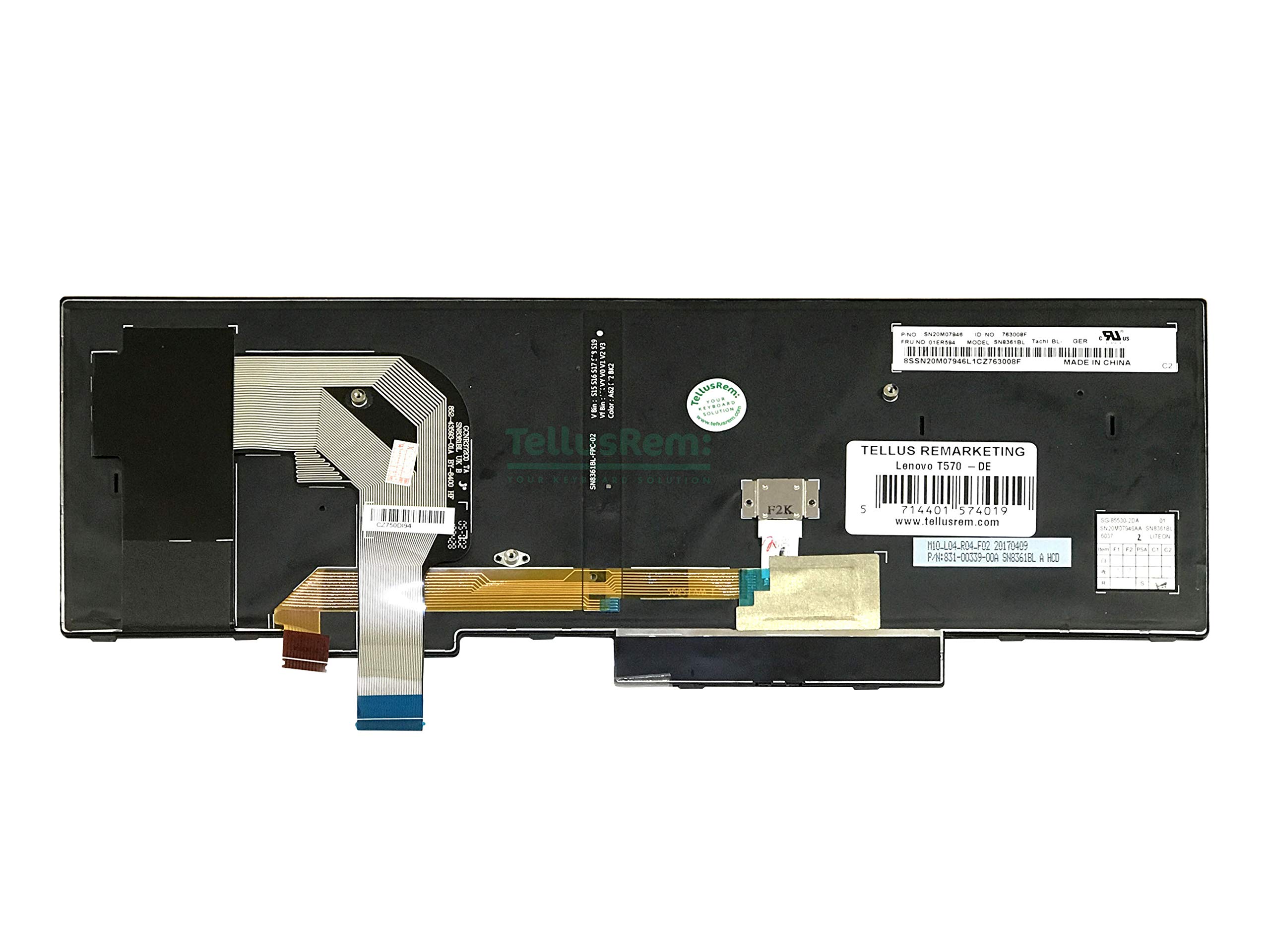 Teclado de respuesto Español retroiluminado para Lenovo Thinkpad T570 T580 P51s P52s