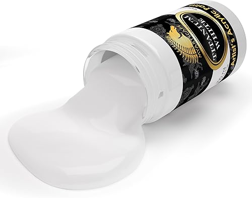 Miniatura 2 de MyArtscape Pintura acrílica blanca titanio, botella de 10 onzas, calidad artística, resistente a la luz, cuerpo pesado, color vibrante, gran