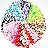 Vista 3 de 60 Pcs 4" x 4"(10cm x 10cm) Assorted Craft Fabric Bundle Squares Patchwork Fabric Sets for DIY Sewing Scrapbooking Quilting Dot