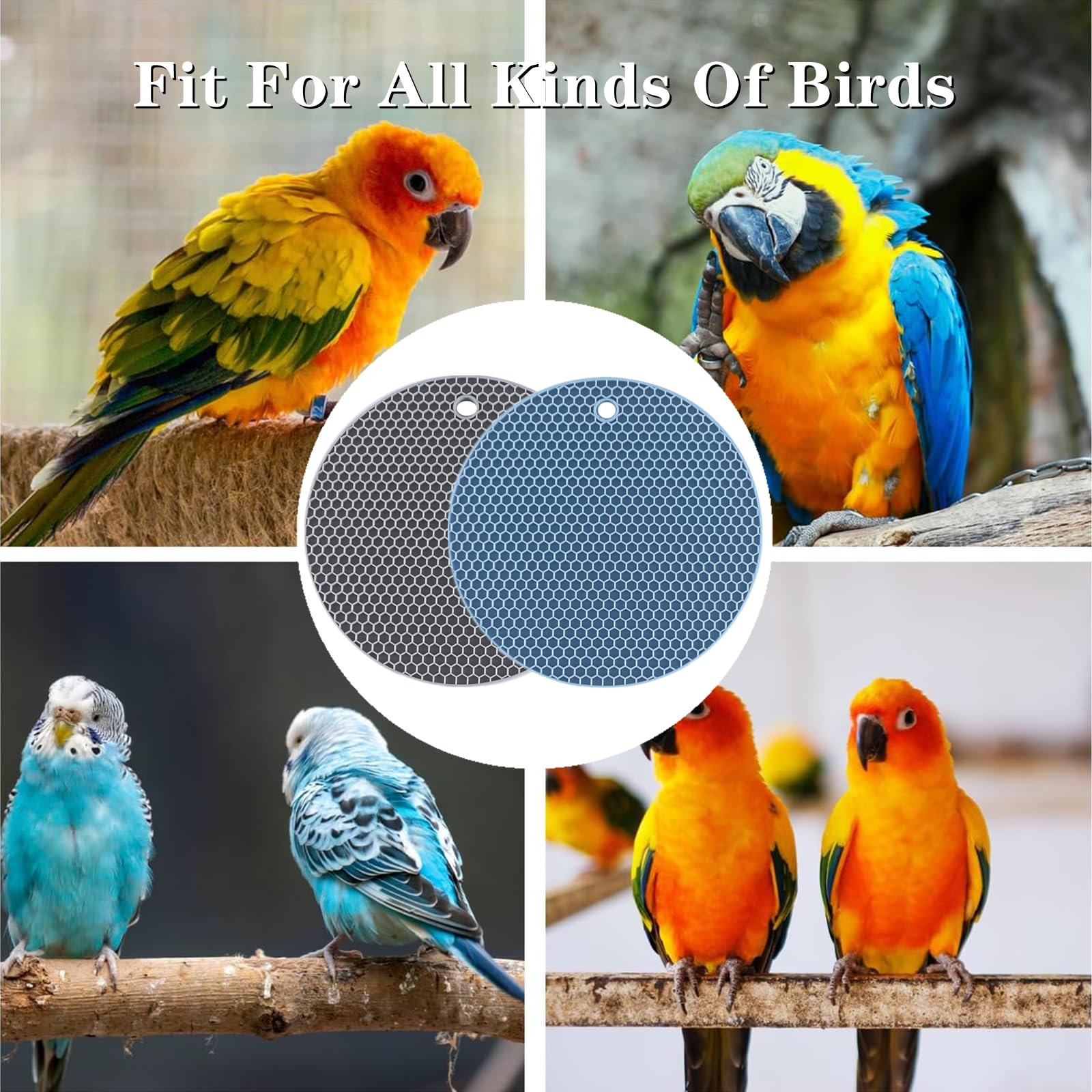 Bird Foraging Toys Puzzle,2 PCS Parrot Foraging Toys Soft Bird Foraging Mat Silicone Bird Slow Feeder Mats Parrot Cage Accessories Foraging Toys for Birds,Parakeet, Cockatiel, African Grey, Conure - image 7