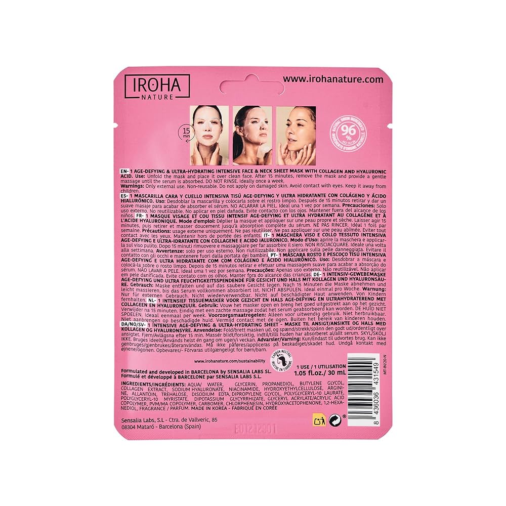 Amazon.com : IROHA NATURE Face Masks - Packs for Better Skin