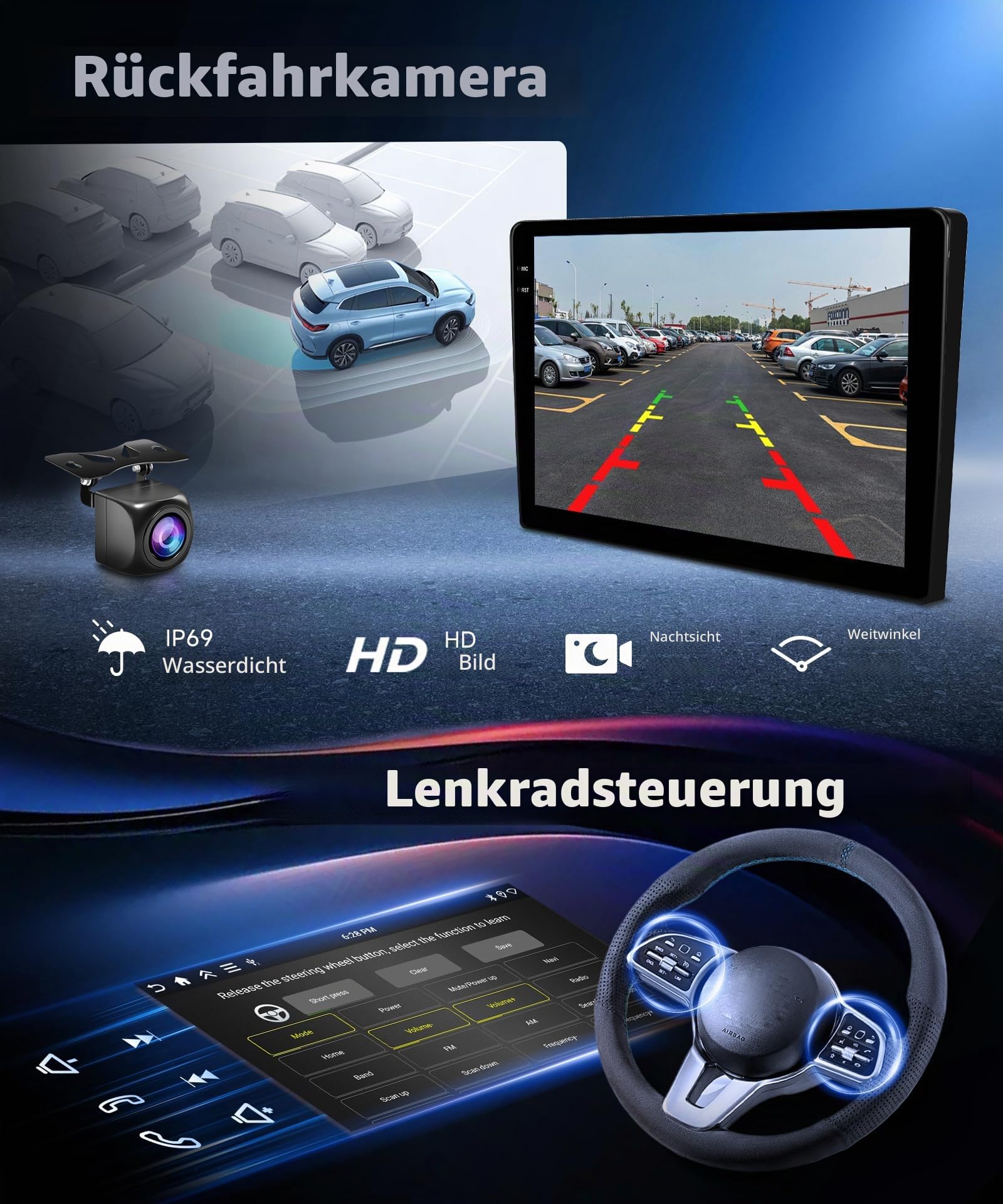 4G 128G Android 15 VECHTEL 9" Autoradio für Renault Dacia Logan 2 Sandero B52 2012-2019 mit Carplay Android Auto Wireless,1280 * 720,Touchscreen Bluetooth RDS/FM Radio,WiFi Navi/AHD Rückfahrkamera