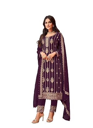 Prija Collection Ready to Wear Indian Pakistani Ethnic Wear Designer Straight Salwar Kameez Pant Suit for Womens