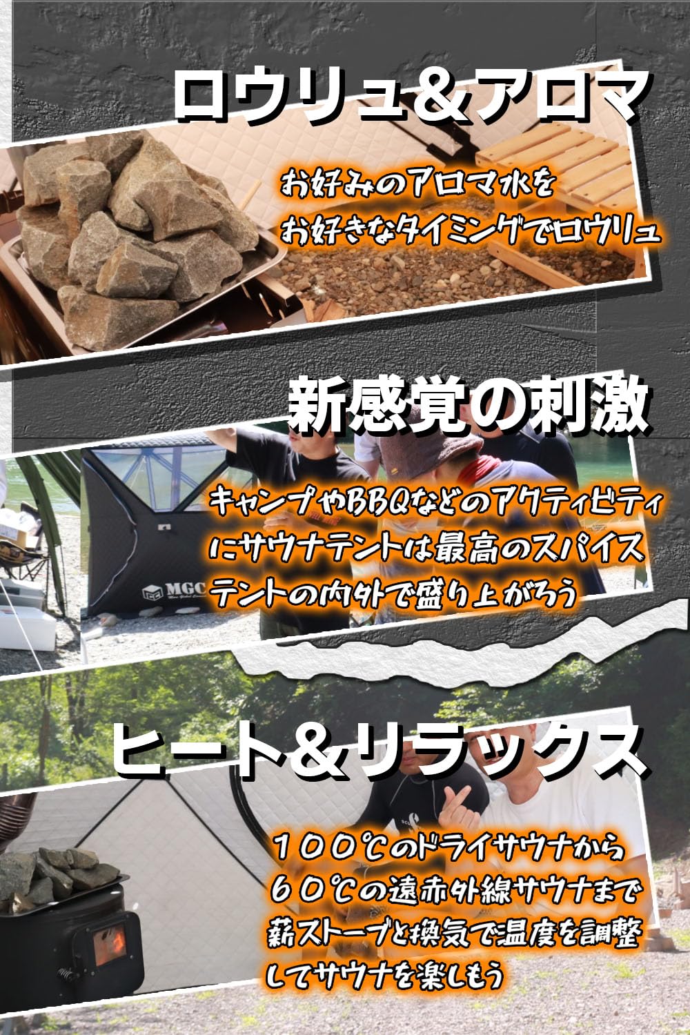 Amazon.co.jp: ShareFunN MGC サウナテント サウナセット テントサウナ