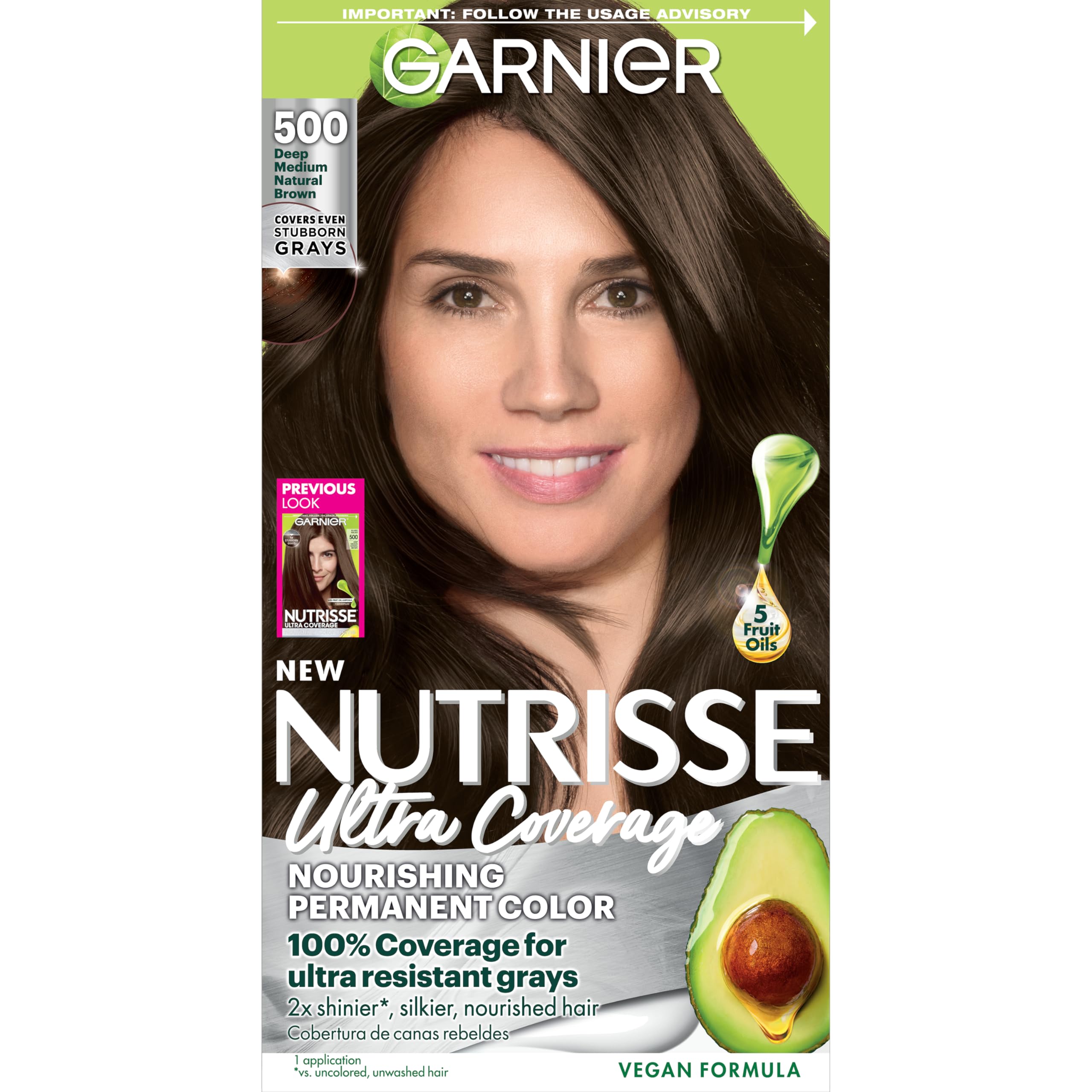 Garnier Nutrisse Ultra Coverage Hair Color, Deep Medium Natural