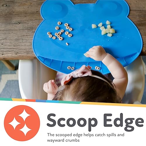 Miniatura 3 de Nuby Sure Grip Miracle Frog Mat, 6+ M, libre de BPA, azul