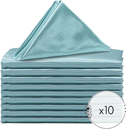 Miniatura 2 de YOUR CHAIR COVERS - Servilletas de tela de satén lavables de gran tamaño de 20 pulgadas, con dobladillo, reutilizables, para restaurantes, cenas,