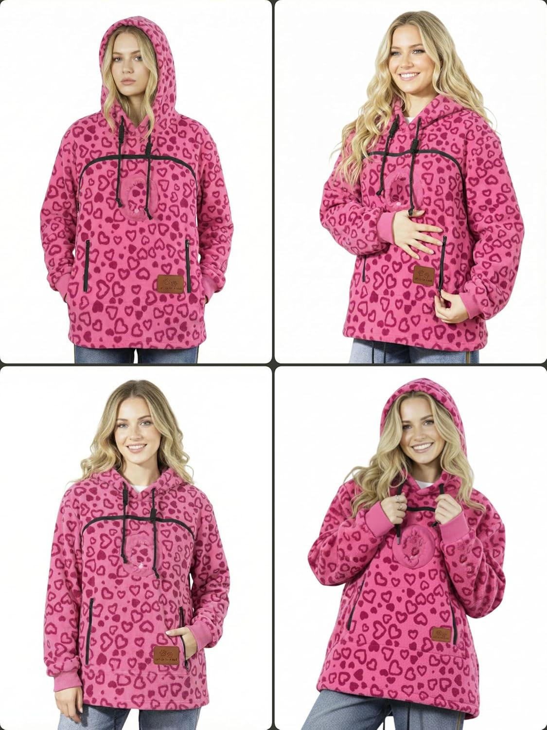 Cat Pouch Hoodie Pet Carrier Hoodie Zipper Pet Care Hoodies Fuzzy Hooded Sweatshirt With Zip Kangaroo Unisex Outdoor