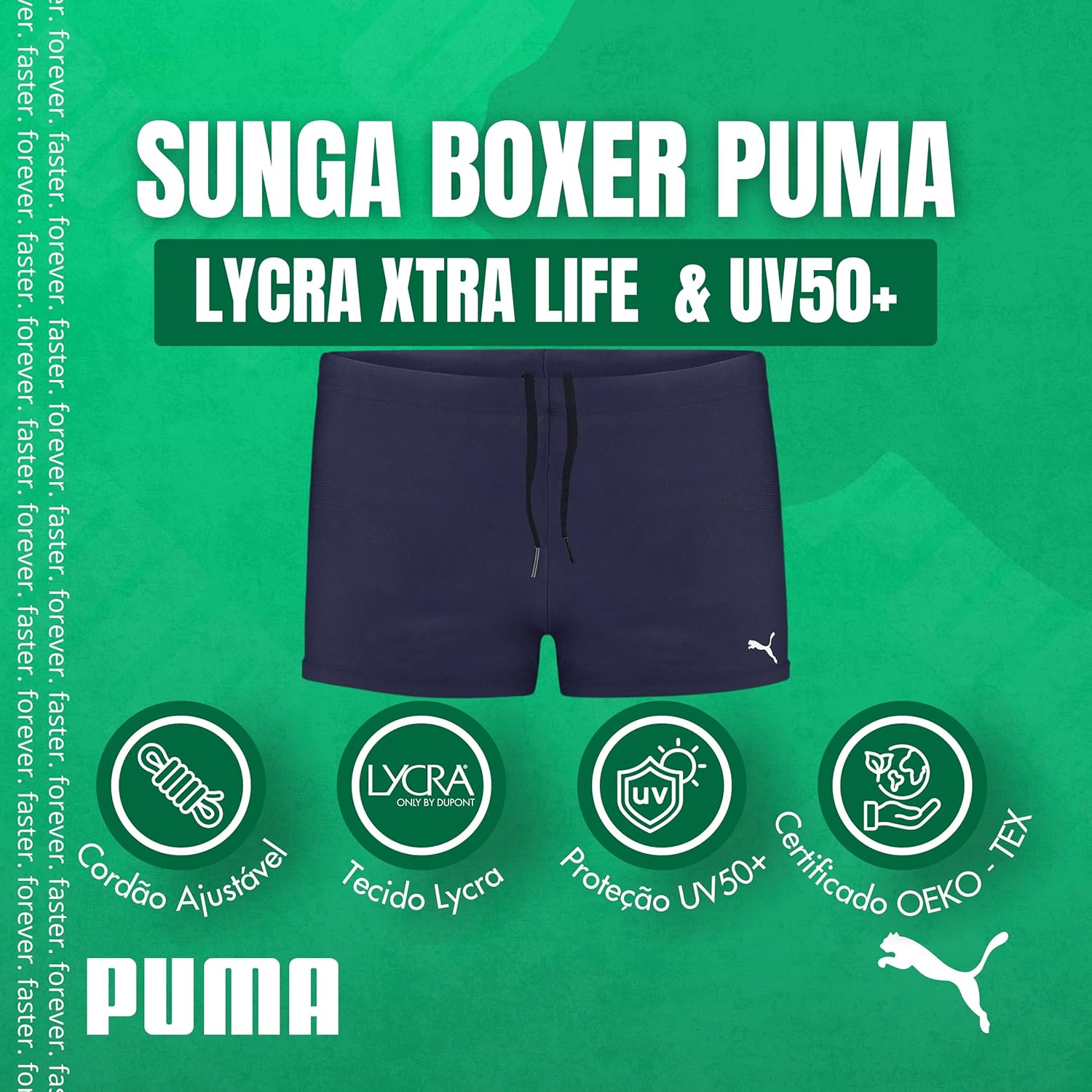 Sunga Boxer Masculina Puma UV50+ Lycra Xtra® Life Moda Praia Natação Psicina Verão 2025/2026 em promoção! Veja a oferta e mais achadinhos de Moda praia 2 Hoje é o melhor dia para comprar Sunga Boxer Masculina Puma UV50+ Lycra Xtra® Life Moda Praia Natação Psicina Verão 2025/2026 com aquele preço maroto! Promoção! Aproveite a oferta! 2