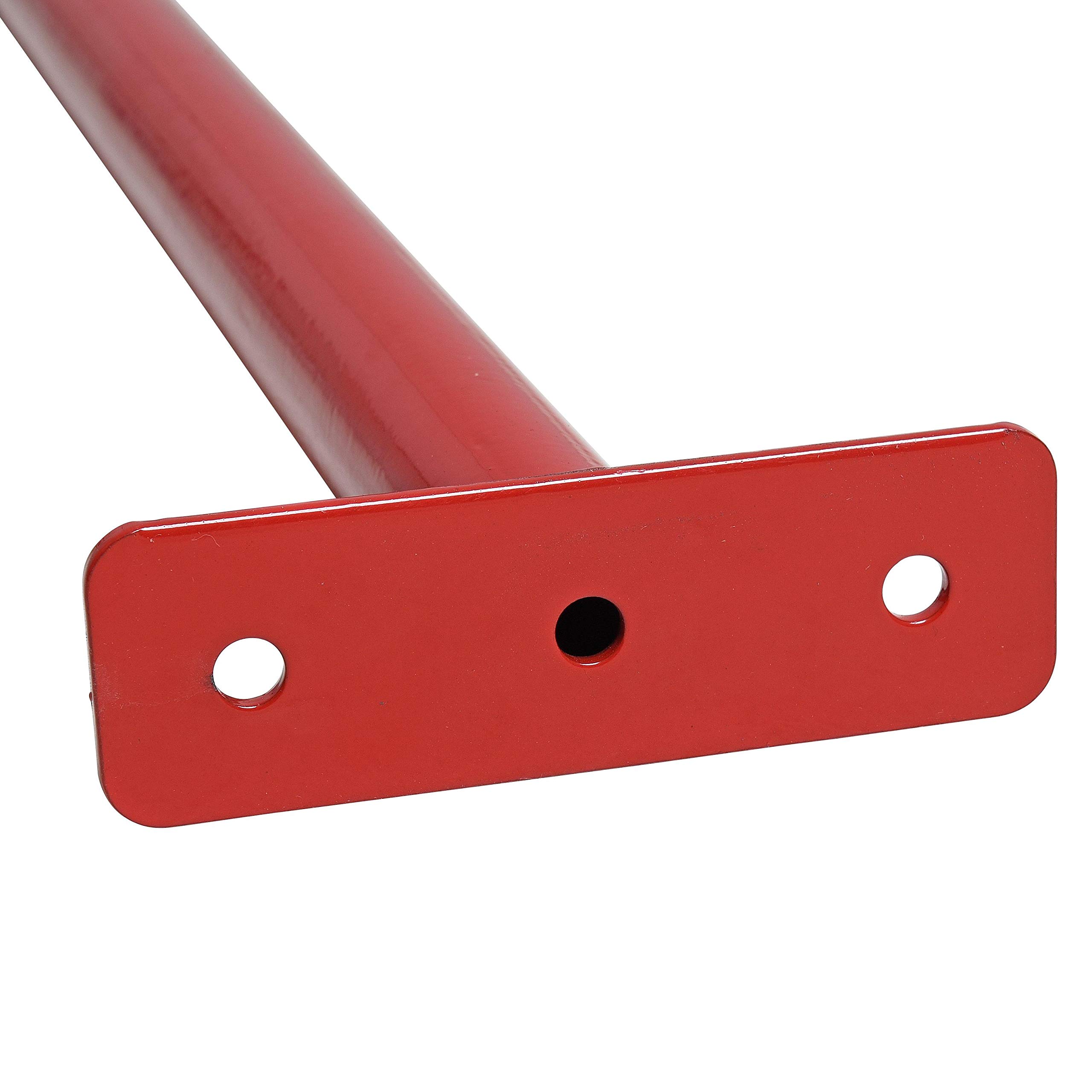 ESTEXO Reckstange Turnstange Klimmzugstange Kletterstange Turnreck Metallreck Gymnastik Gymnastikstange RAL3020 (Rot) 125 cm