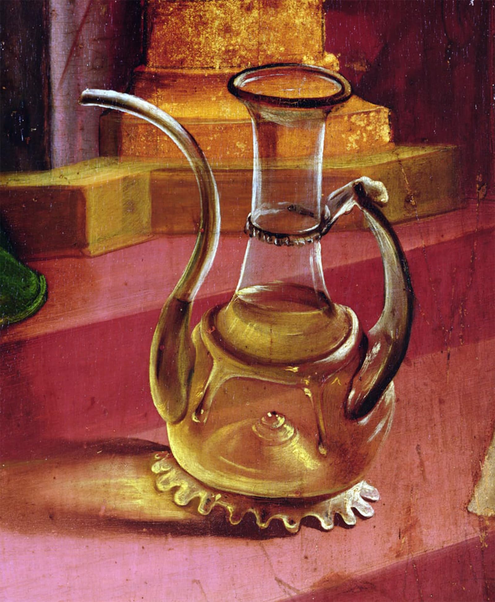 ARTXLXXBN Famous Painting Art Wall Decor Abstract Art Picture a Glass Jug Detail From the Concert of Angels by Matthias Grünewald Animal Pictures for Home Decor 60x90cm