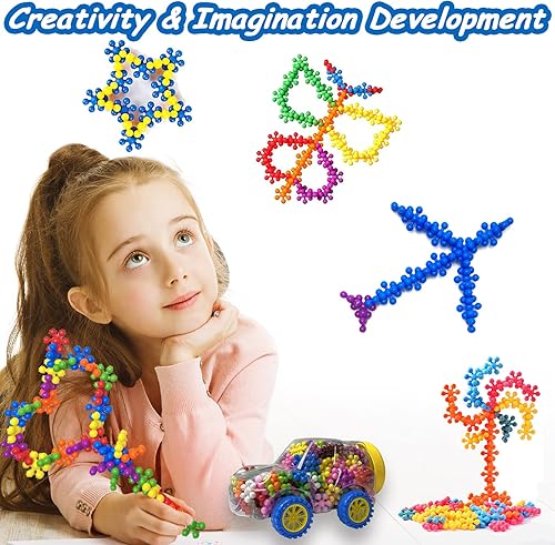 Miniatura 4 de 500 piezas de bloques de construcción STEM juguete educativo para almacenamiento de automóvil preescolar para aula preescolar, bloques de cerdas,