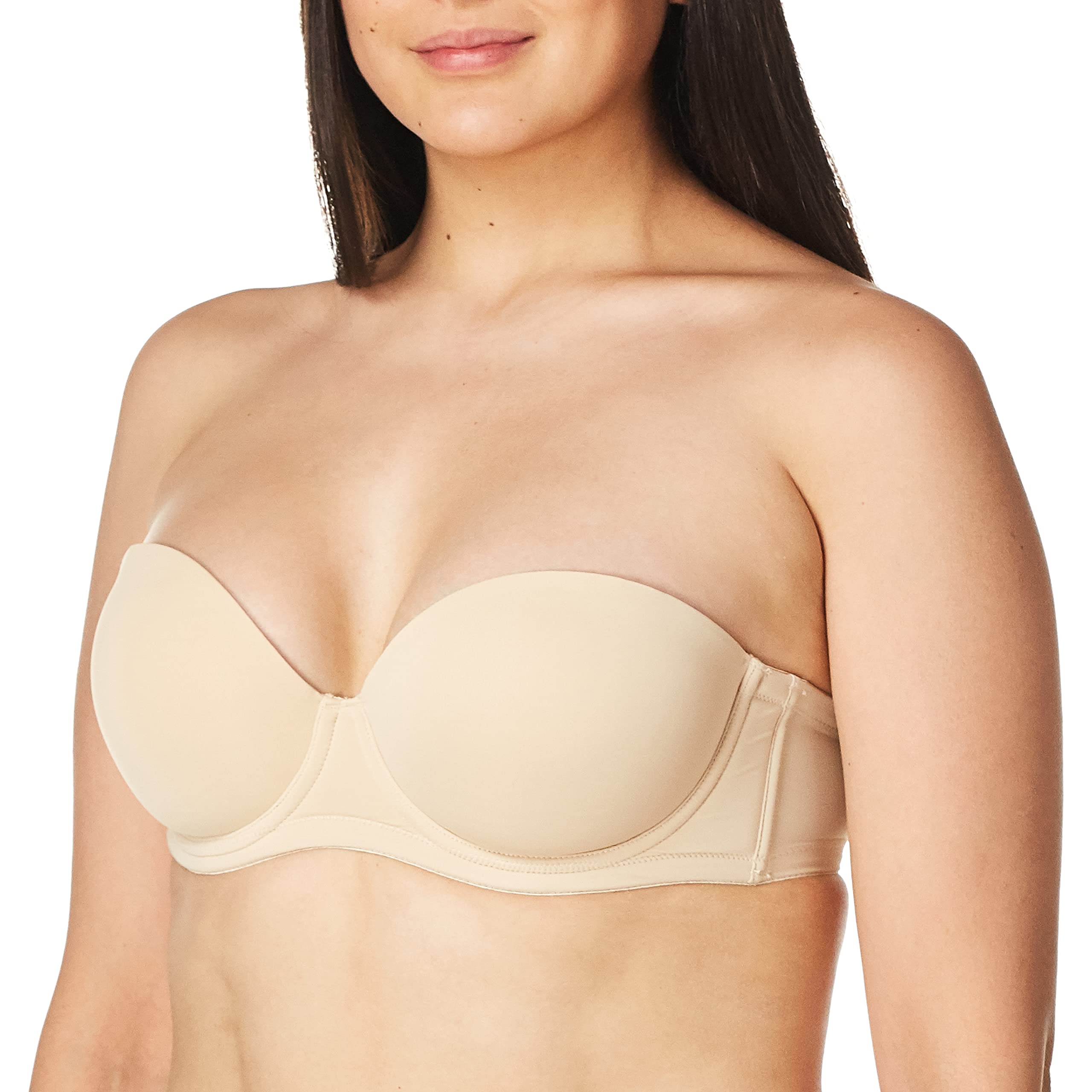 DELIMIRAWomen Underwire Contour Multiway Full Coverage Strapless Bra Plus Taupe
