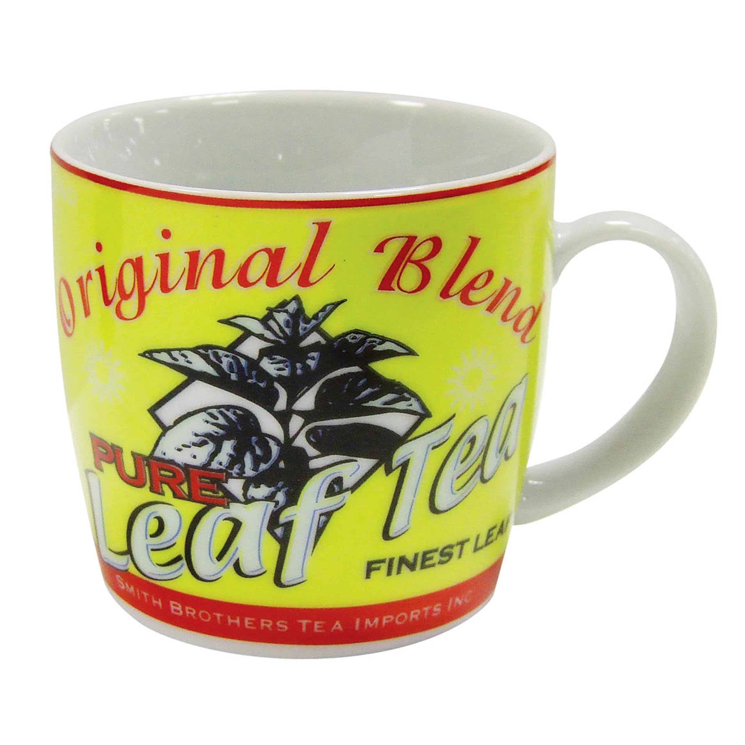Premier Black/Yellow Housewares Vintage Original Blend Nostalgia Mug | Porcelain Tea, Coffee Mug For Kitchen, Home, Offices | Durable Hot Chocolate Tea Mug For Breakfast, Lunch, Dinner