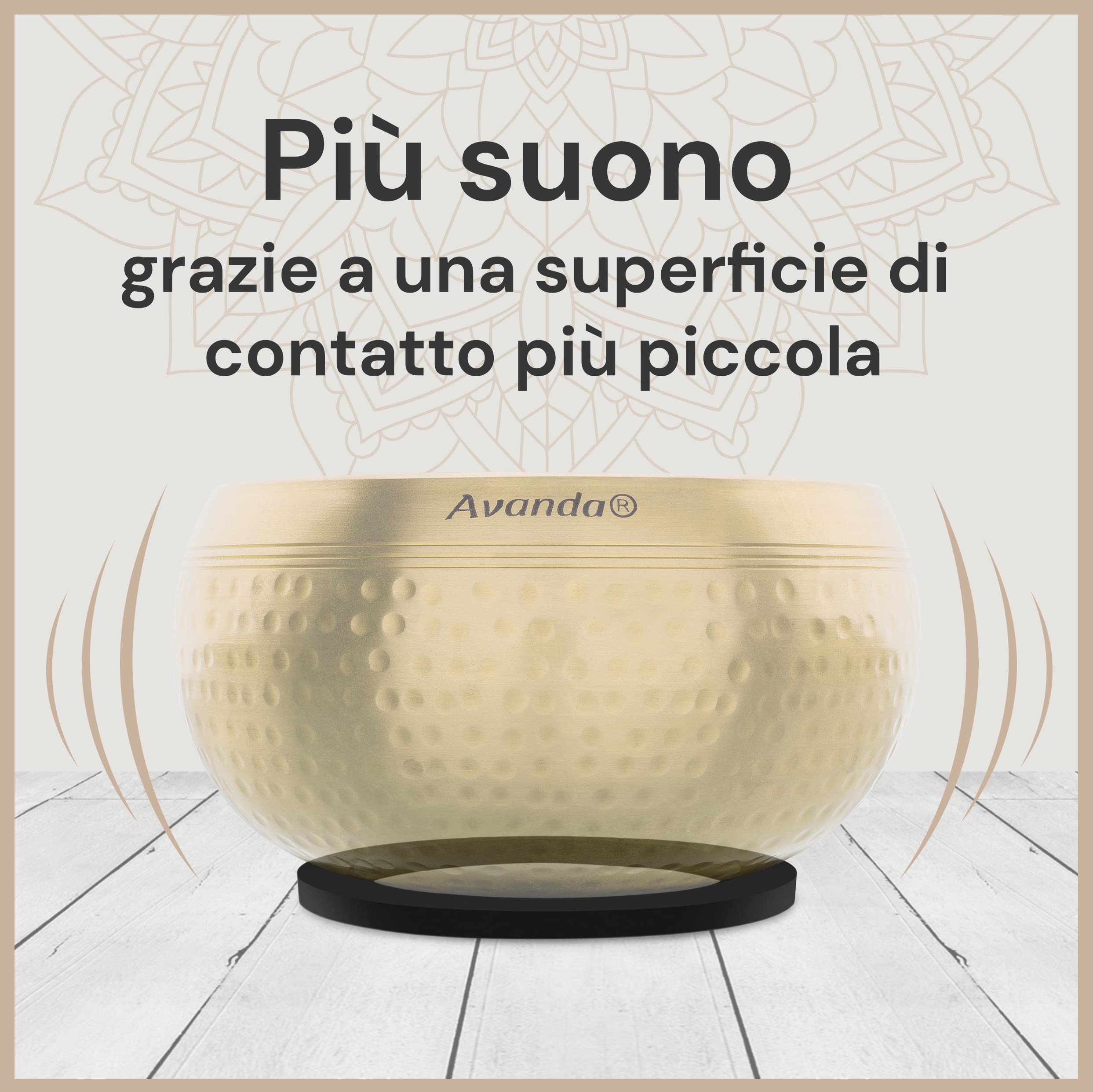 Set 6 O-ring Per Campane Tibetane - Da &Oslash; 3 A 13 Cm - Supporto Antiscivolo Per Migliore Suono