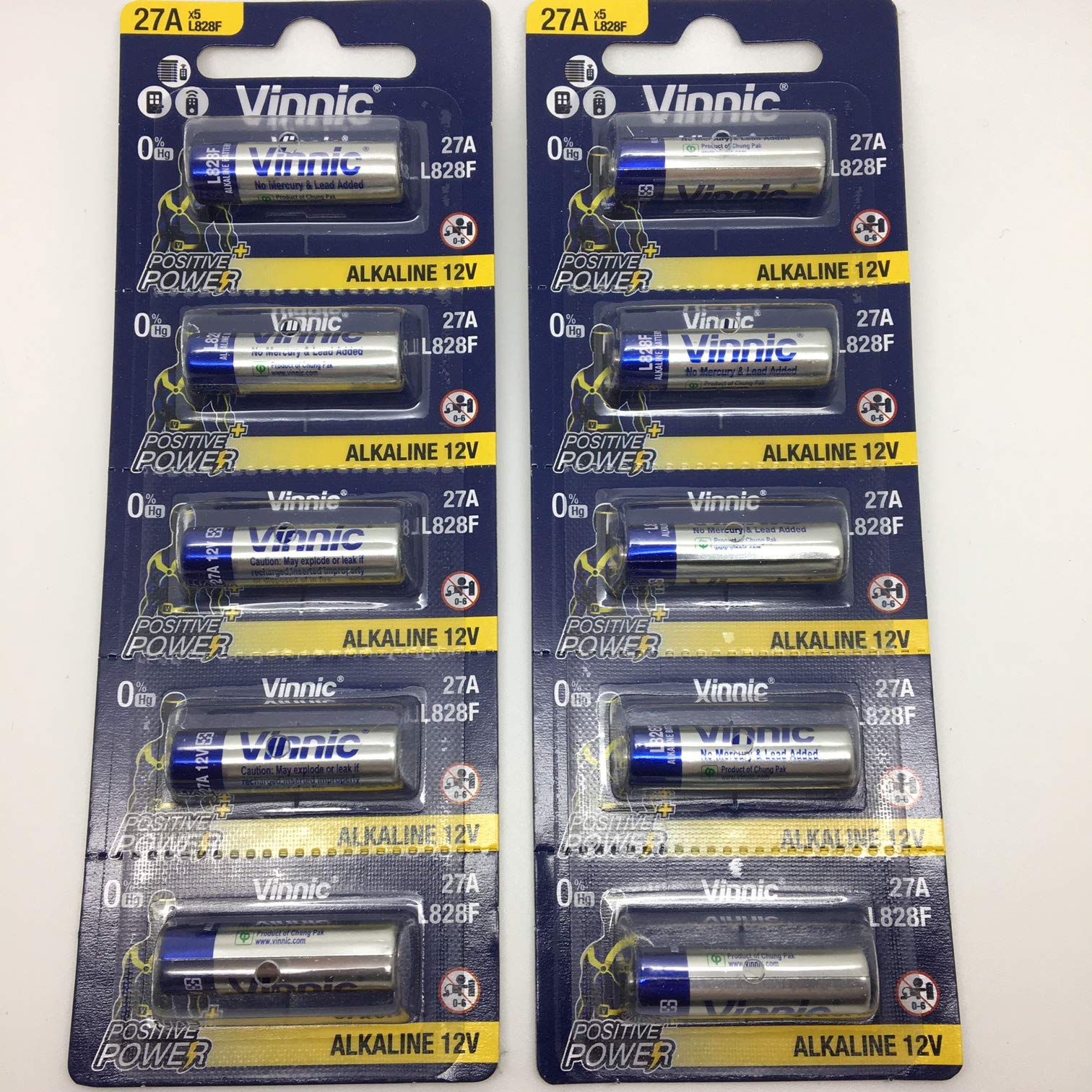 Battery 27 A Vinnic High Voltage 12 V 10 Pcs