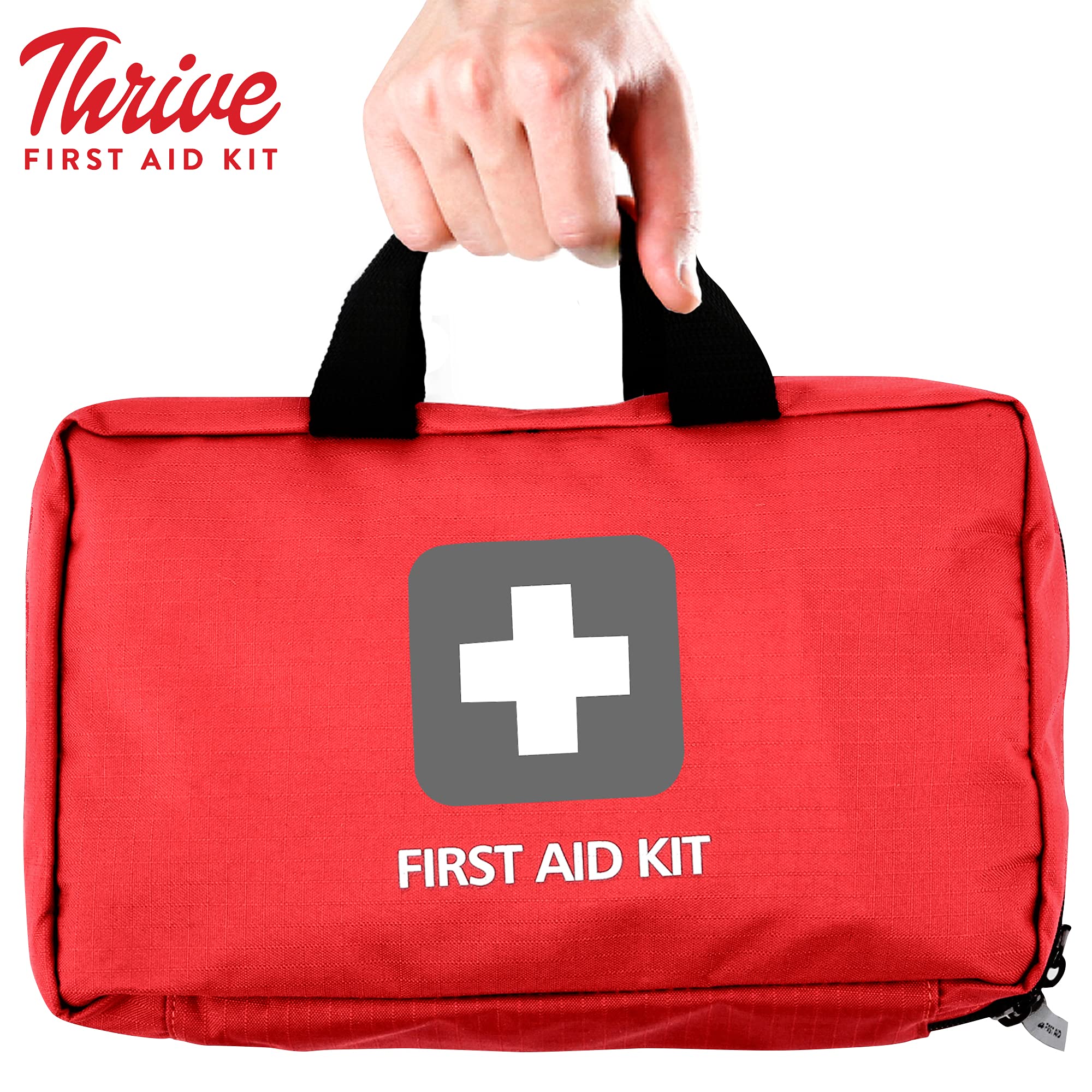 Thrive First Aid Kit (291 Pieces) First Aid Bag Packed w/ Medical