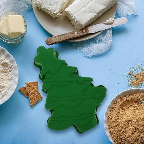 Miniatura 8 de Molde para pastel de árbol de Navidad, moldes de silicona para hornear de Navidad de 11.8 pulgadas para fiestas navideñas