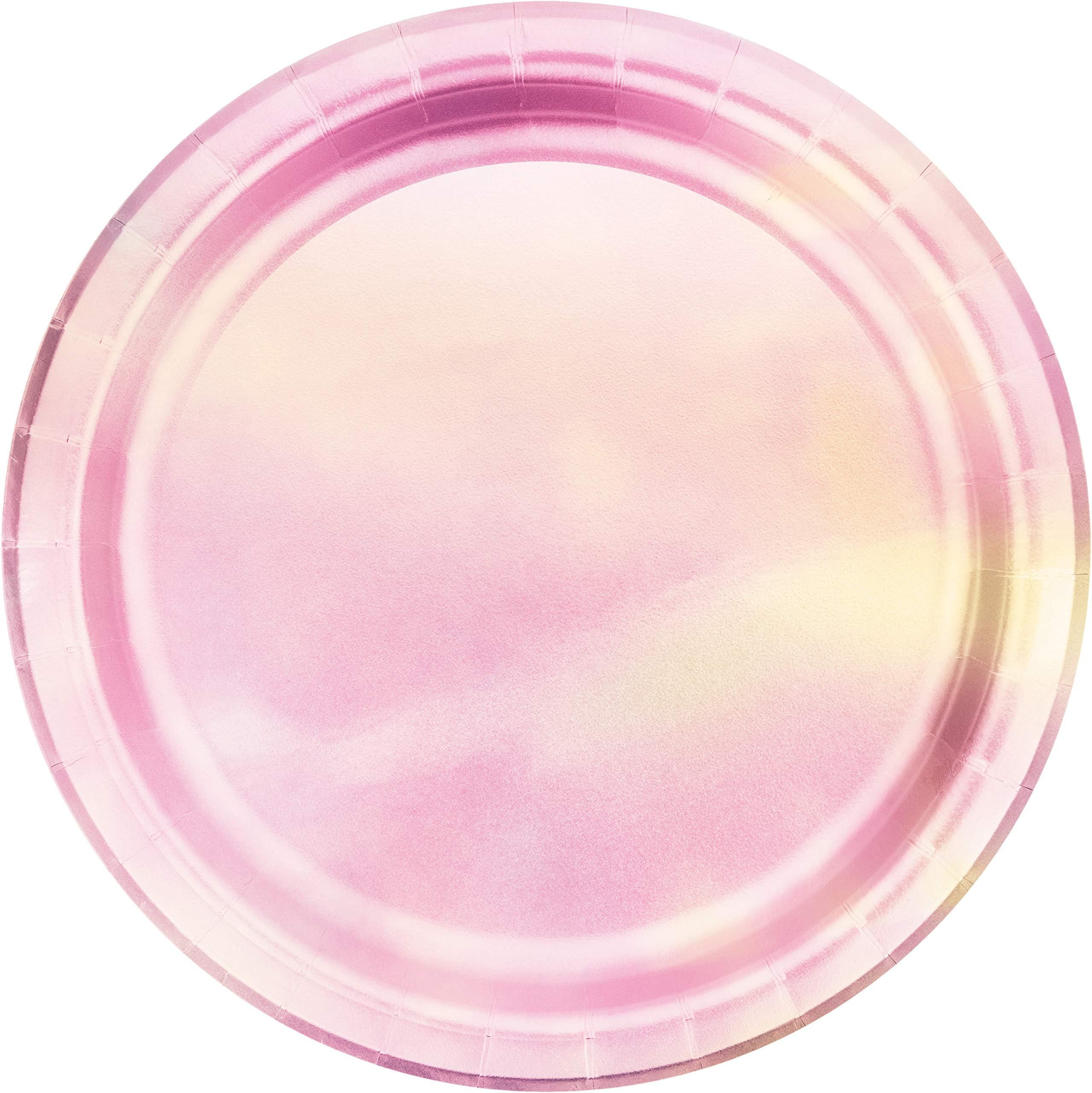 Creative Converting Luncheon Plates 8 Pieces Set, 7 inch Size, Iridescent