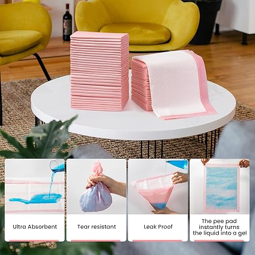 Miniatura 2 de Almohadillas de entrenamiento para inodoro para mascotas, 100 unidades desechables para cachorros de 18 x 13 pulgadas, ultra absorbentes, de secado