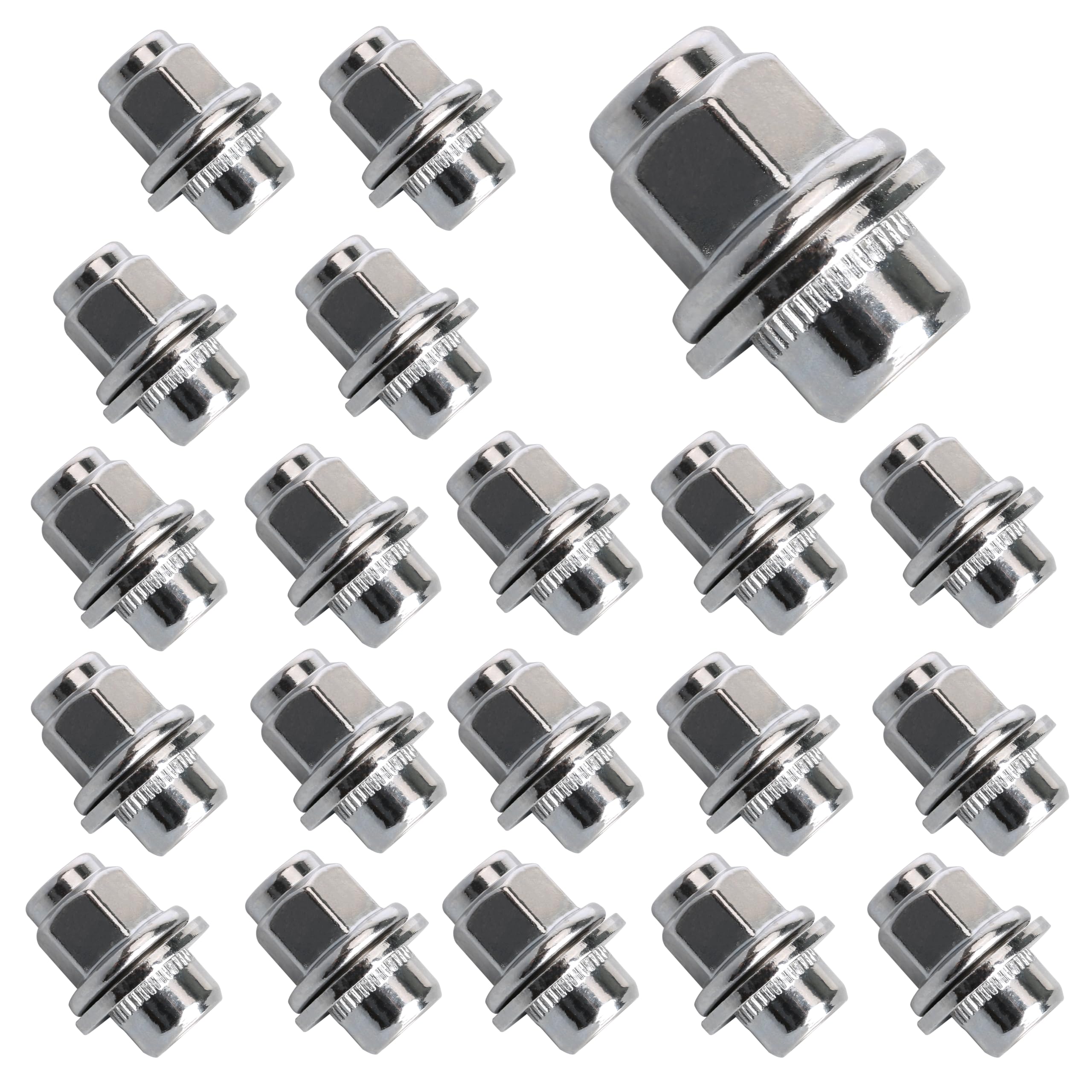 Radmuttern aus Karbonstahl, für Jaguar F-Type, S-Type, X-Type, XF-Serie, XJ X350/X351/X358, XK/XKR Serie, M12 x 1,5, Radmuttern, 20 Stück