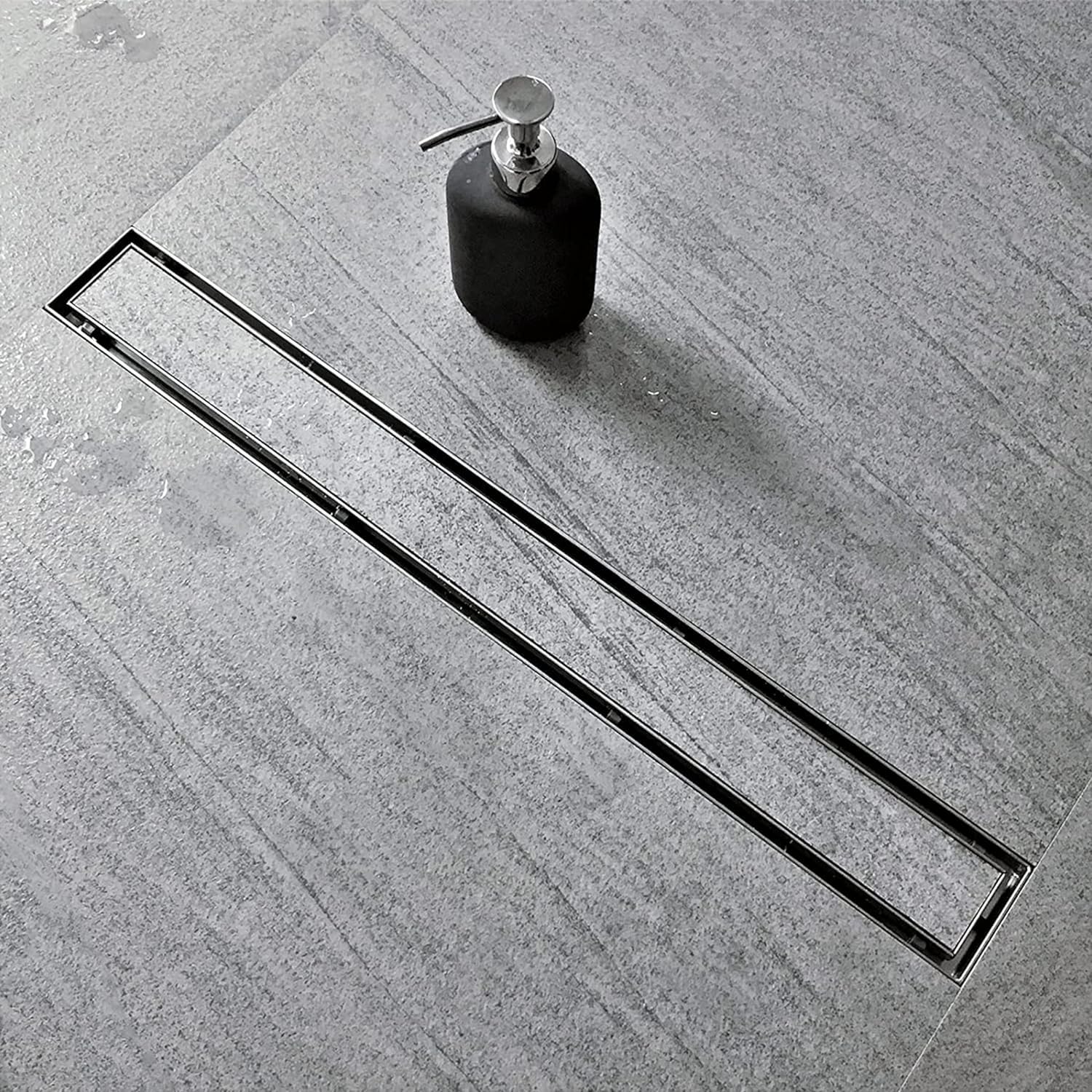 Ruhe® Marble Insert Shower Drain Channel | 24 x 4 Inches Waste Water Floor Drain for 21mm Marble | 304 Stainless Steel Invisible Shower Drain Channel | Drain Channel with Cockroach Trap and Side Hole (B0D6GSJ5Z3) Amazon Price History, Amazon Price Tracker