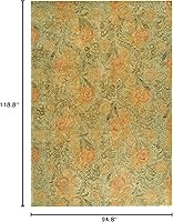 Vista 2 de MARTHA STEWART x SAFAVIEH MSR3014A - Alfombra de lana hecha a mano para sala de estar, comedor y dormitorio, 7 pies 9 pulgadas x 9 pies 9 pulgadas