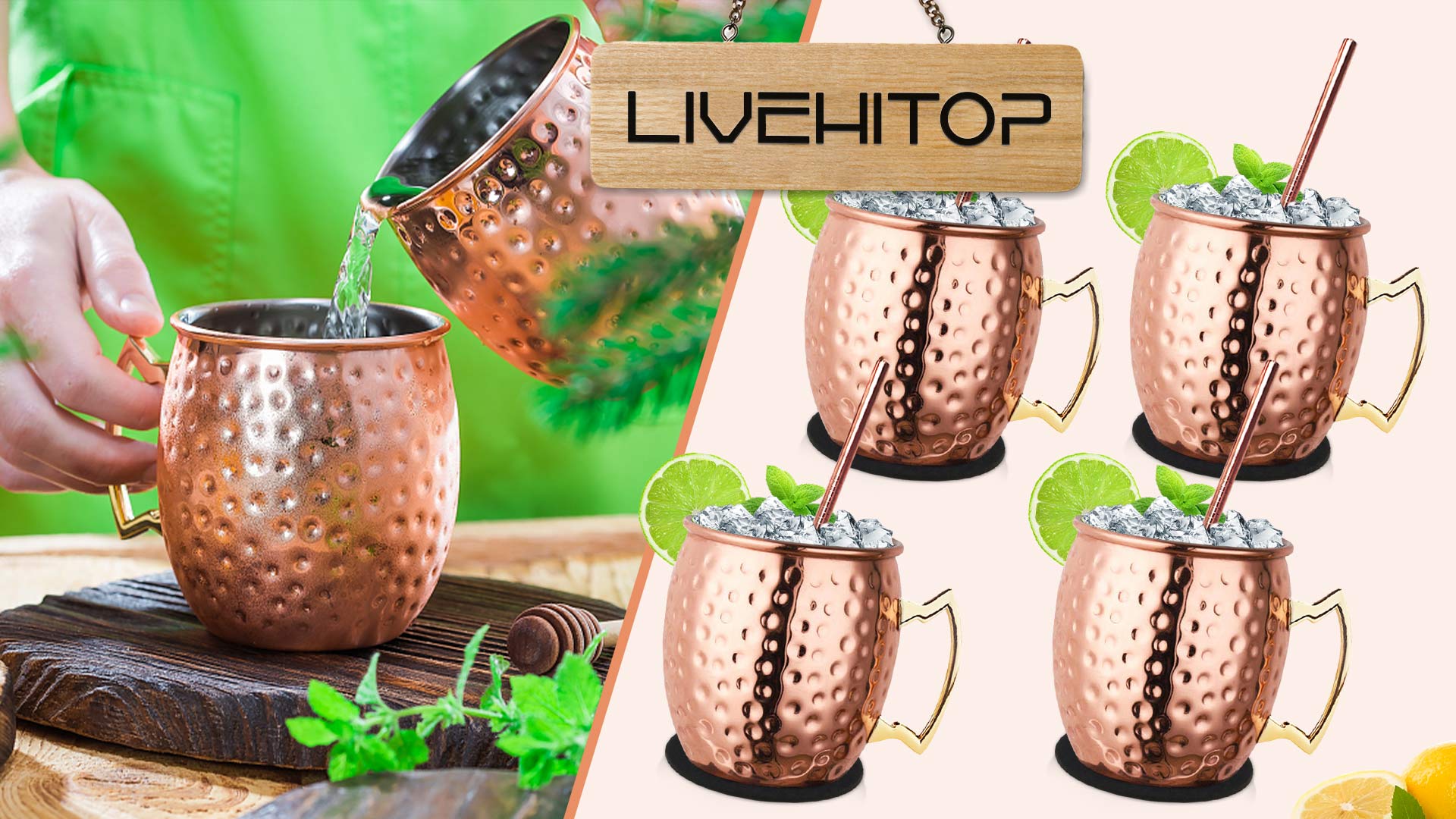 給料日セールSpiritus Systems　TACOマグ4個＋ダンプ＋スリング Amazon.com: LIVEHITOP Moscow Mule Mugs Set of 4, Handcrafted