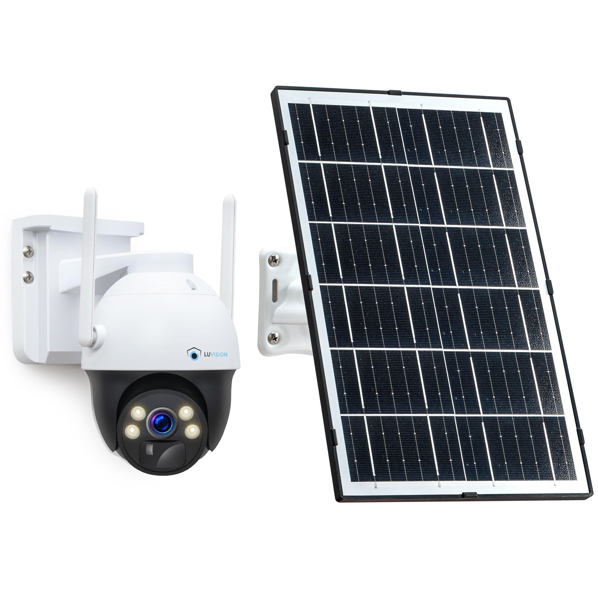 4G LTE【4MP+PTZ+ PC Software】 Solar Überwachungskamera inkl. SIM Karte, außen, Solarpanel, 18000mAh Akku Batterie, 2-Wege Audio, KI Bewegungsverfolgung, Auto Tracking AOV 24/7 Daueraufnahme