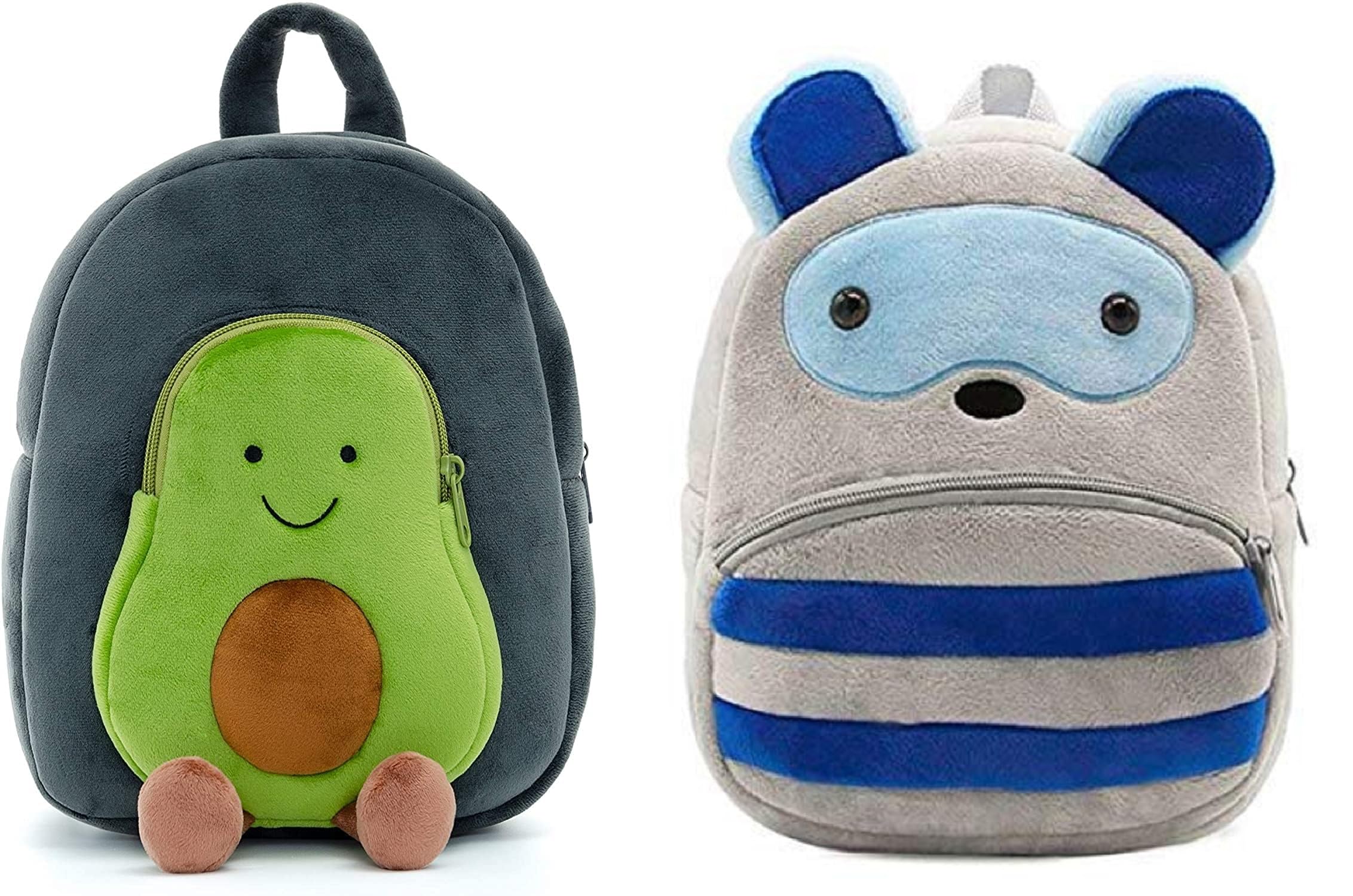 blue tree Cute Boy's and Girl's Plush Bag Quality Full Embroidery Designs Mini Travel Backpack Avocado (Avocado-Recon)