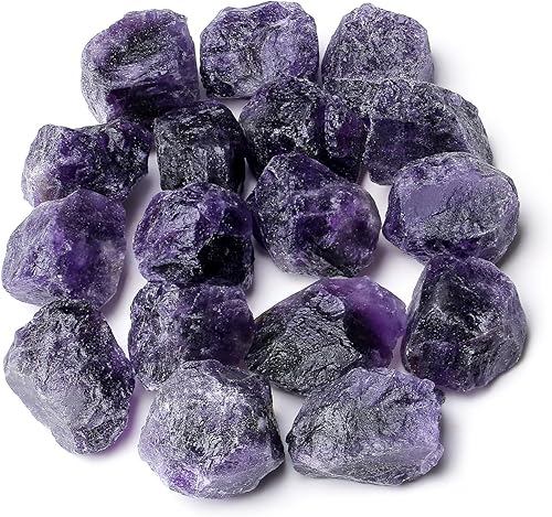 DUQGUHO Cristales de amatista de 1 libra, cristales crudos a granel, piedras naturales en bruto, piedras preciosas crudas al por mayor para