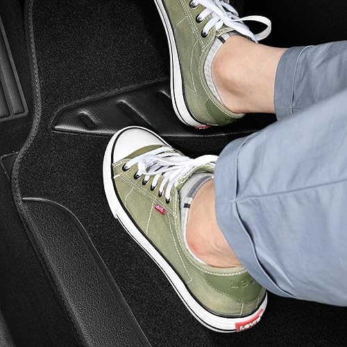 Miniatura 5 de CAR PASS Alfombrillas universales impermeables de piel sintética para automóvil, 3 unidades, color negro, aptas para SUV, camionetas, sedanes,