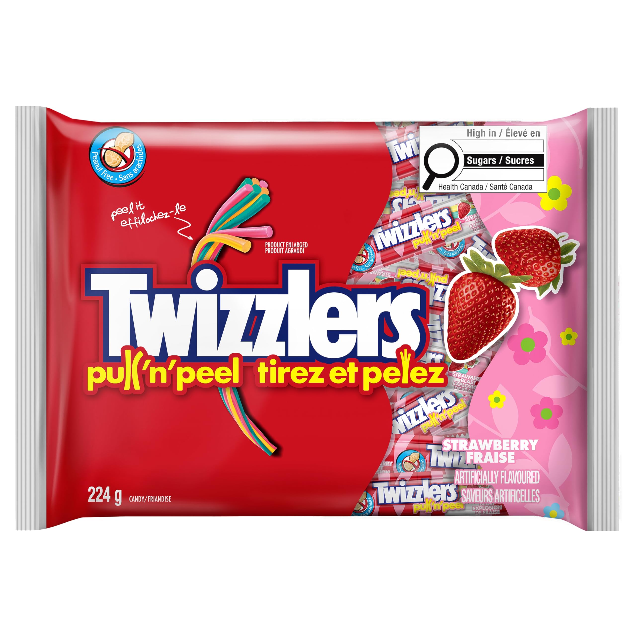 TWIZZLERS PULL-N-PEEL Strawberry Blast 224g, Easter Candy, Easter