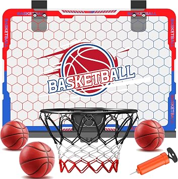 Mini Indoor Basketball Hoop,Over The Door Bedroom Office for 3-12 Year Old Kids Boys Birthday Christmas