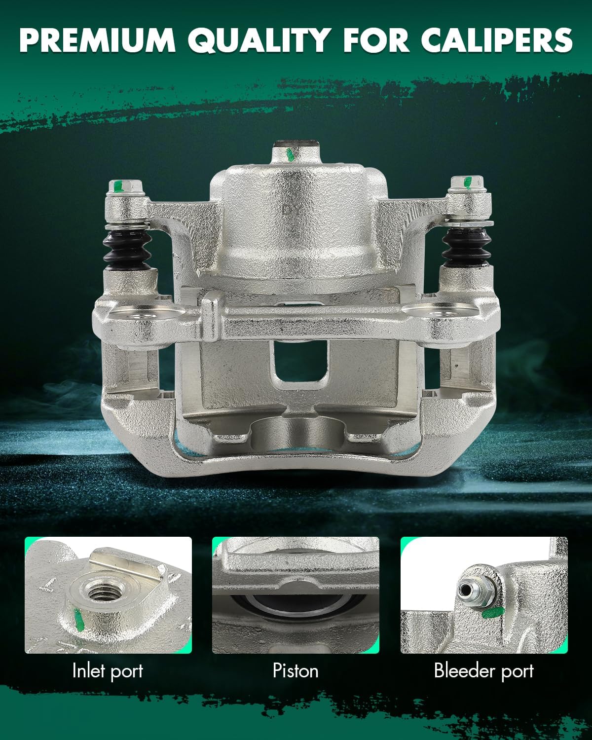 SCITOO 18B4881A Front Right Brake Caliper Compatible For Chevrolet For Cobalt 2007-2010,For Pontiac For G5 2007-2009, With Bracket (Only Fit For 16" Wheels)