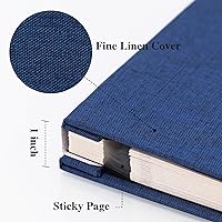 Vista 3 de Vienrose - Álbum de fotos grande autoadhesivo para fotos de 4 x 6, 8 x 10, 10 x 12 pulgadas, de lino, álbum de recortes magnético de bricolaje, 40