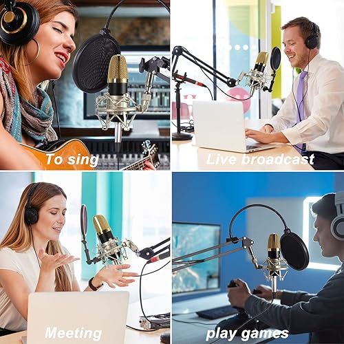 Miniatura 2 de Koolertron Soporte de choque para micrófono, soporte de clip de micrófono, universal 48MM-2.126 in Anti-vibración para micrófonos Blue Yeti