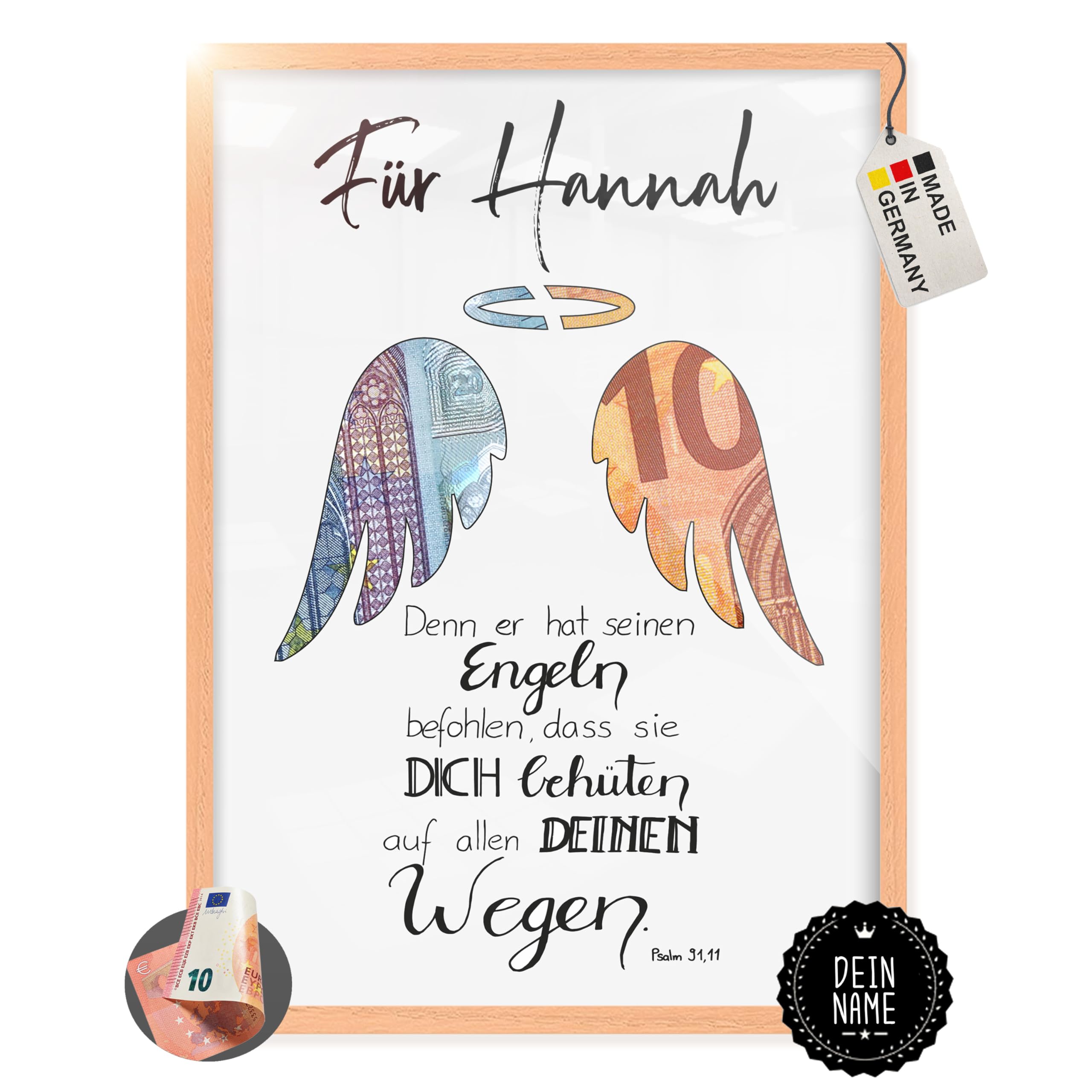 myDreamwork® PERSONALISIERTES Taufgeschenke für Mädchen Jungen - Geschenk Taufe Mädchen - personalisierte Geschenke Geburt - Konfirmation Geschenk - DIN-A5