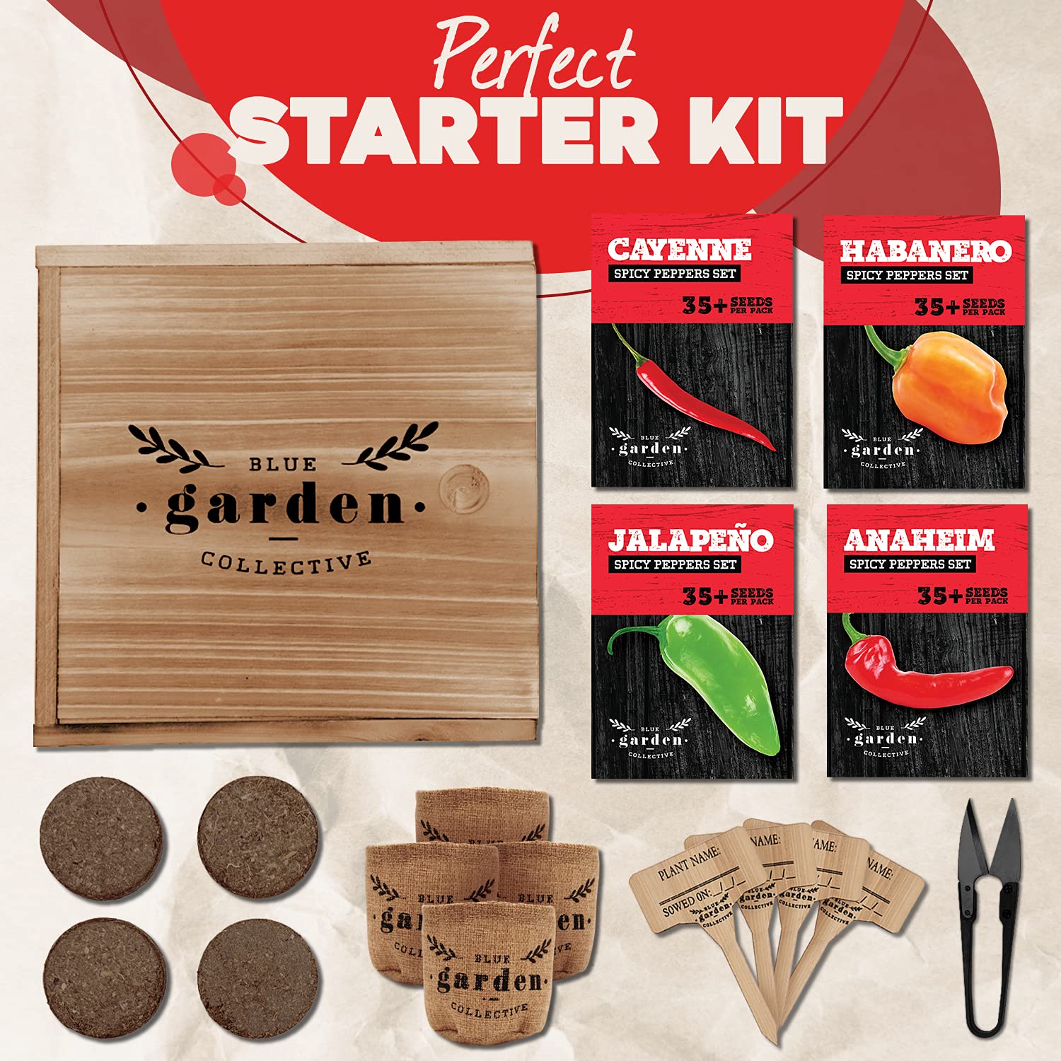 Buy Hot Pepper Seeds for Planting, Indoor Pepper Seed Starter Kit