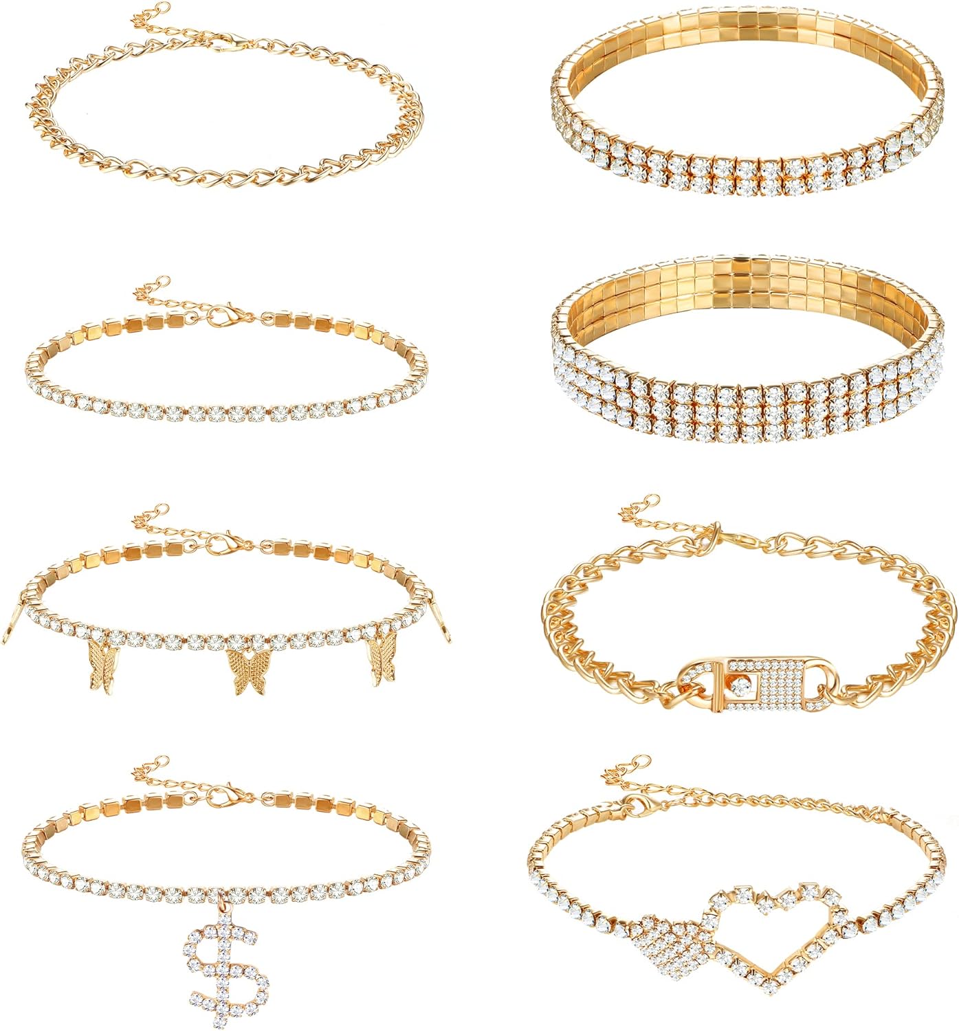 Dochais 8PCS Ankle Bracelets for Women 14K Gold Kenya Ubuy