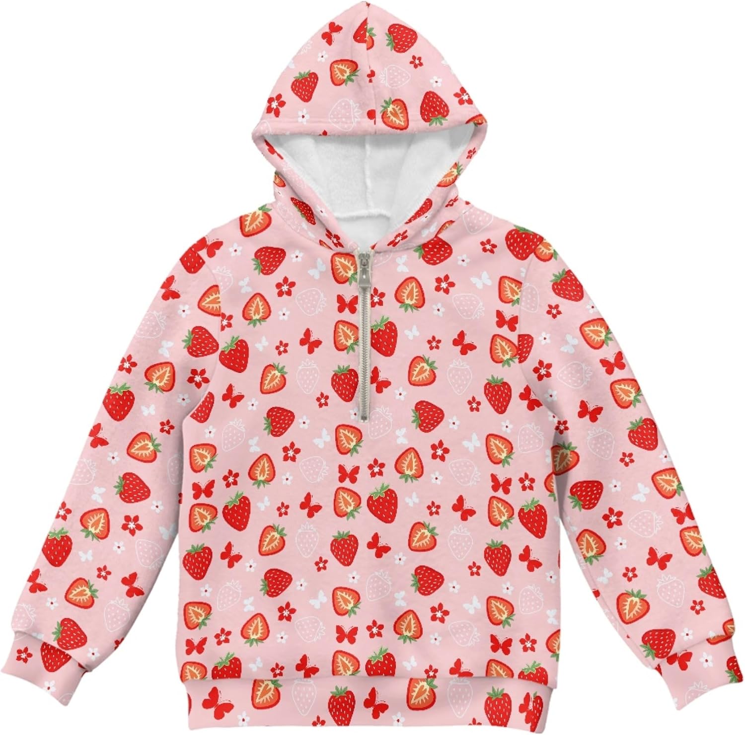 Hawapod Girls Half Zip Sweatshirt Daily Oversized Hoodies Casual Outdoor Long Sleeves Pullover Hoodies With Pockets For Girl